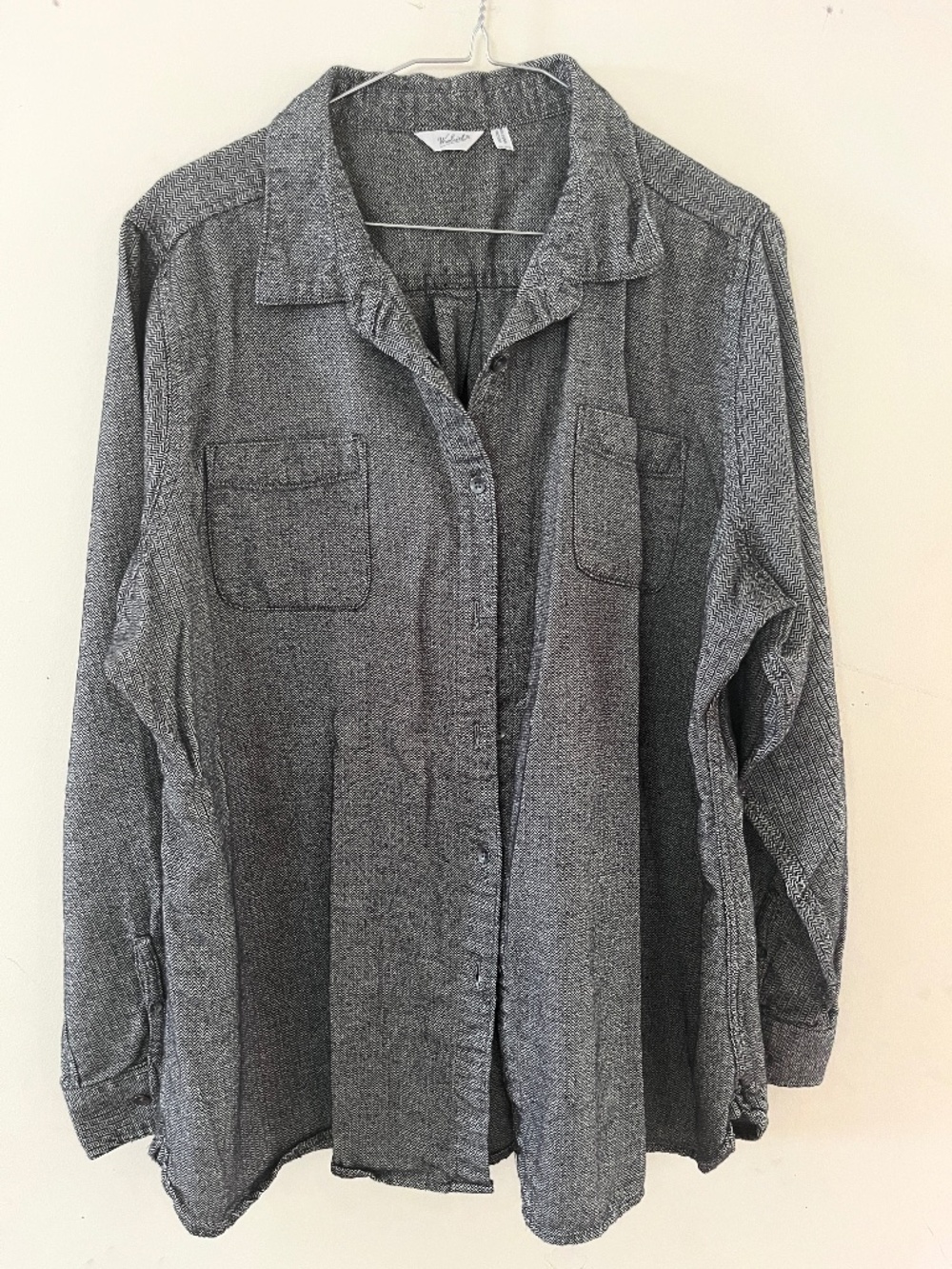 Woolrich Herringbone long sleeve flannel shirt, XXL